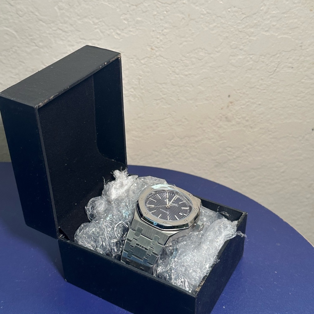 Audemars Piguet Men's Silver AP Watch w/ Swiss Movement